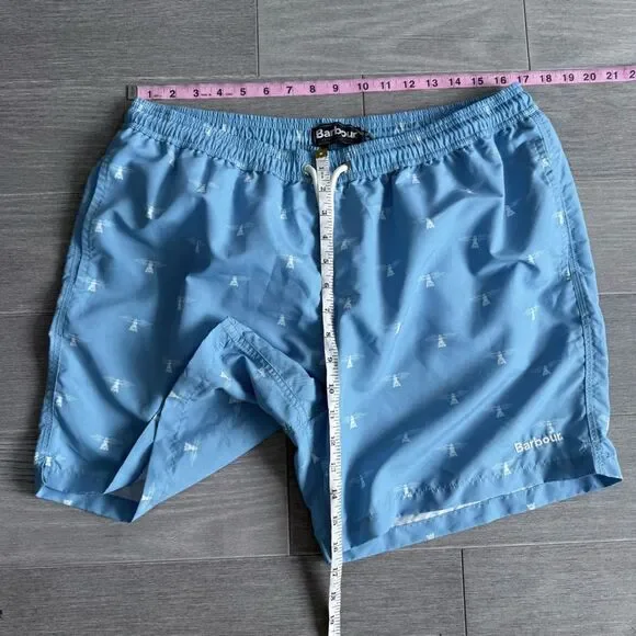 NWT Barbour Coastal Swim Shorts Light Blue XL Men’s Quick Dry Beachwear
